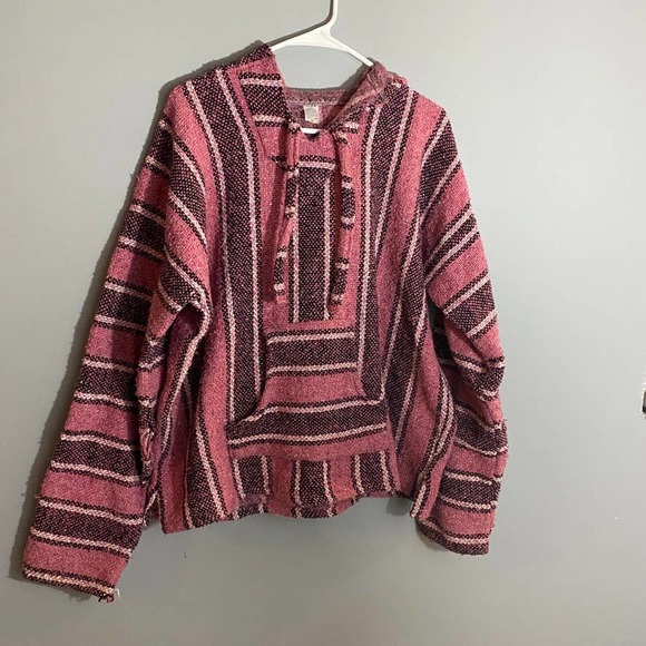 Unbranded Tops - Baja Style Hooded Pullover Size Large
